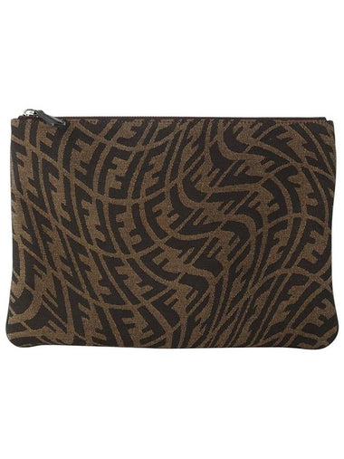 7N0111 FF Vertigo Logo Canvas Juka Clutch33810 3 - FENDI - BALAAN 1