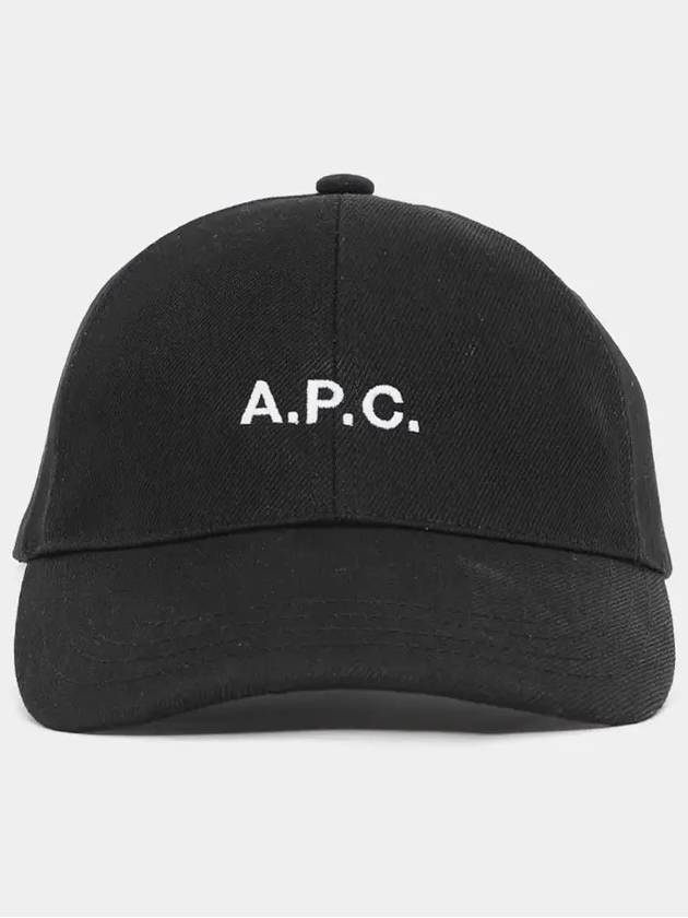 Embroidered Logo Ball Cap Black - A.P.C. - BALAAN 4