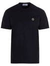 Wappen Logo Patch Short Sleeve T-Shirt Navy - STONE ISLAND - BALAAN 2