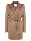 Nemi Cashmere Belt Single Coat Brown - MAX MARA - BALAAN.