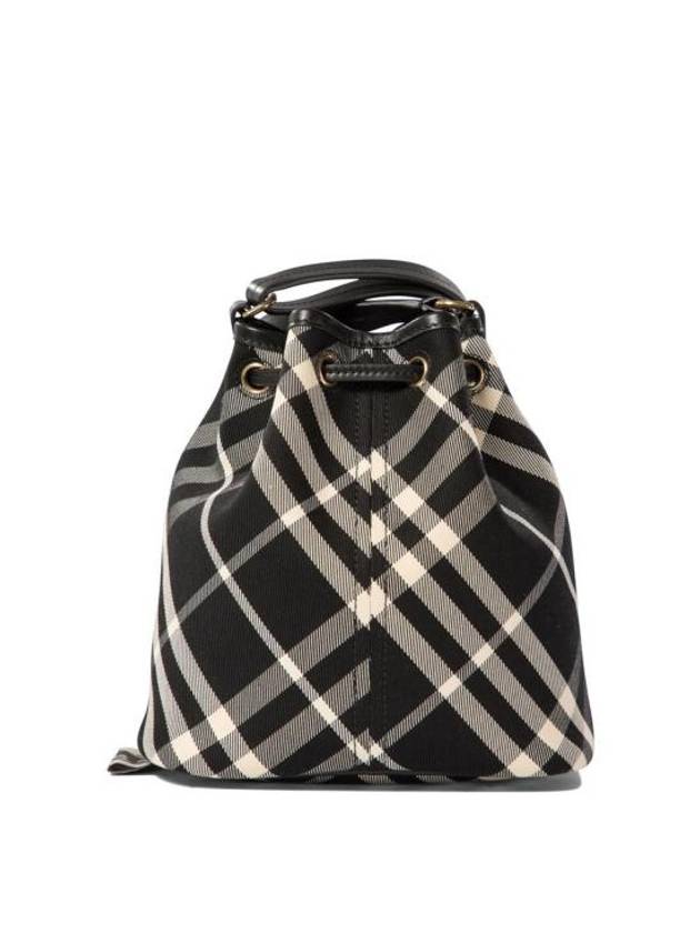 Check Mini Bucket Bag Black Black - BURBERRY - BALAAN 4