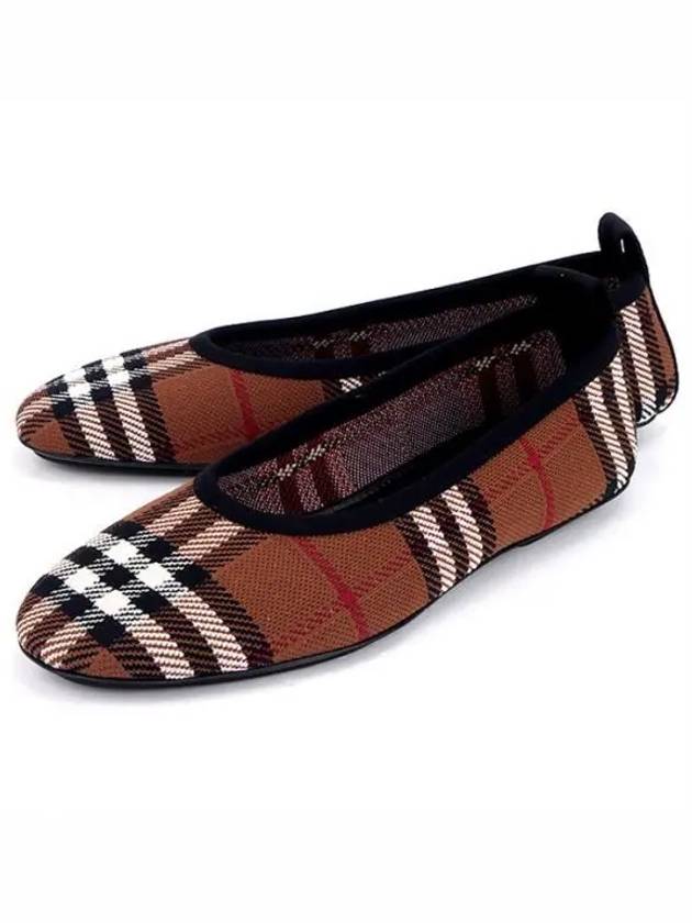 Women's Check Ballerina Flats Dark Burch Brown - BURBERRY - BALAAN 2