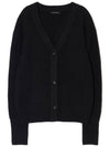 Two way wool knit wrap cardigan black - LESEIZIEME - BALAAN 2