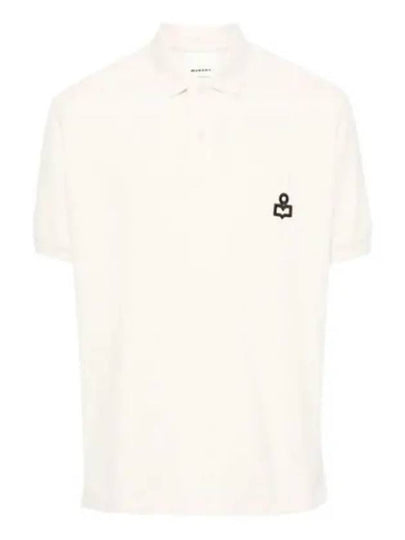 Afko Logo Cotton Polo Shirt Ecru - ISABEL MARANT - BALAAN 2