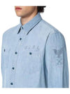 Indigo Chambray Long Sleeve Shirt Light Blue - POLO RALPH LAUREN - BALAAN 4