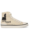 Women's Benkeenh Logo High Top Sneakers Chalk - ISABEL MARANT - BALAAN 1