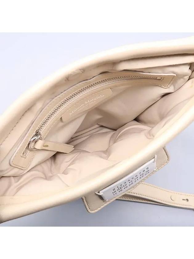 Maison Margiela SB1WG0005 Beige Leather Glam Slam Flat Pocket Shoulder Bag - MAISON MARGIELA - BALAAN 5