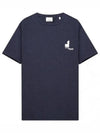 Zafferh Mini Logo Cotton Short Sleeve T-Shirt Navy - ISABEL MARANT - BALAAN 2