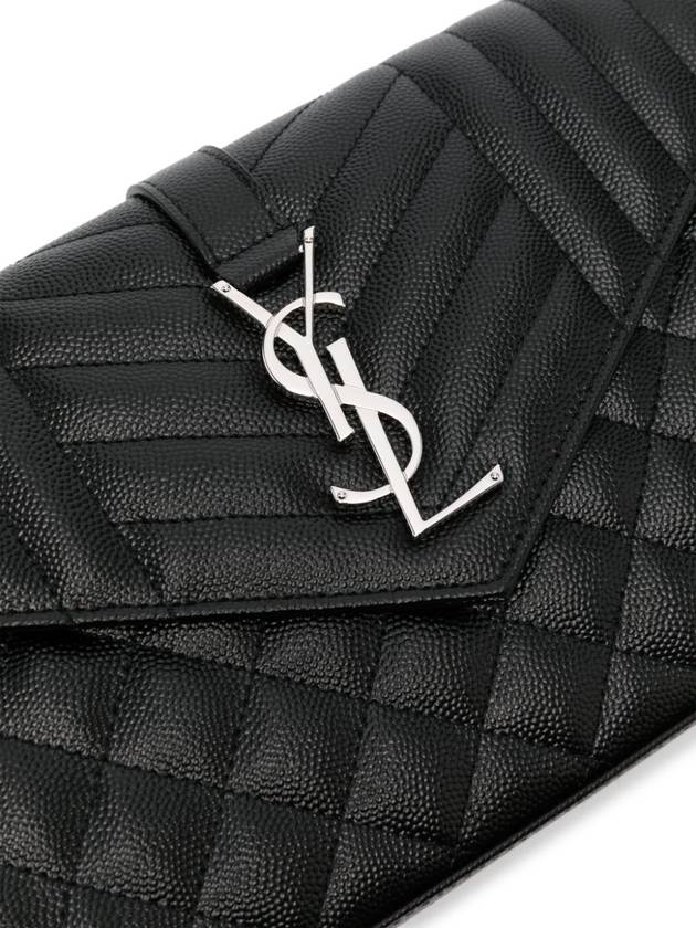 Matelasse Monogram Chain Cross Bag Black - SAINT LAURENT - BALAAN 6