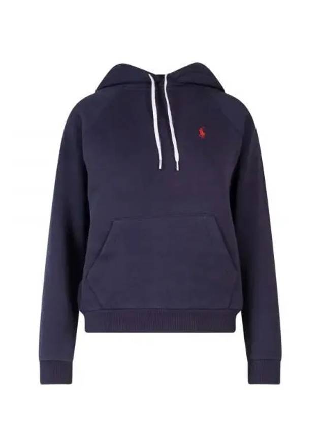 Embroidered Logo Cotton Blend Jersey Hoodie Navy - POLO RALPH LAUREN - BALAAN 2