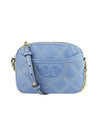 Fleming Soft Contrast Stitch Camera Cross Bag Blue - TORY BURCH - BALAAN 3