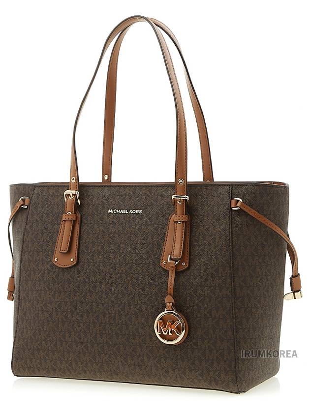 Voyager Medium Logo Shoulder Bag Brown - MICHAEL KORS - BALAAN 3