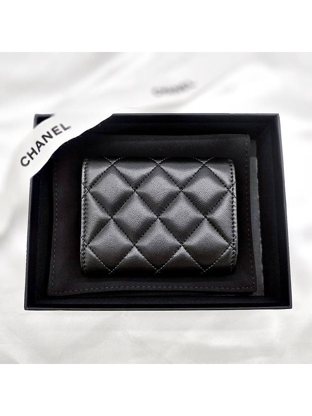 Snap Flap Card Wallet Lambskin Black AP3812 - CHANEL - BALAAN 3