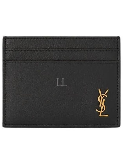 Tiny Monogram Card Wallet Black - SAINT LAURENT - BALAAN 2