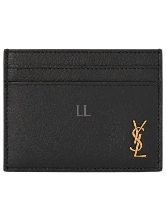 Tiny Monogram Card Wallet Black - SAINT LAURENT - BALAAN 2