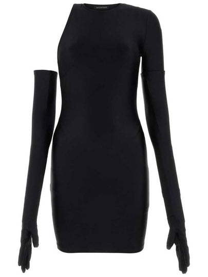 one shoulder dress WITH gloves 746152 TNV431000 B0010431857 - BALENCIAGA - BALAAN 2