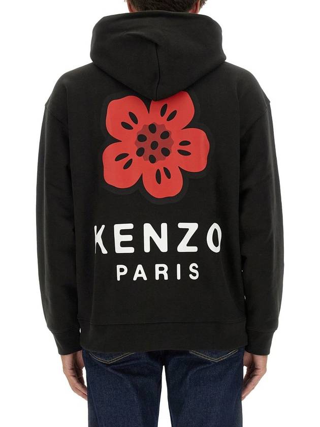 Boke Flower Oversized Hoodie Black - KENZO - BALAAN 4