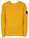 Wappen Patch Crew Neck Wool Knit Top Yellow - STONE ISLAND - BALAAN 2