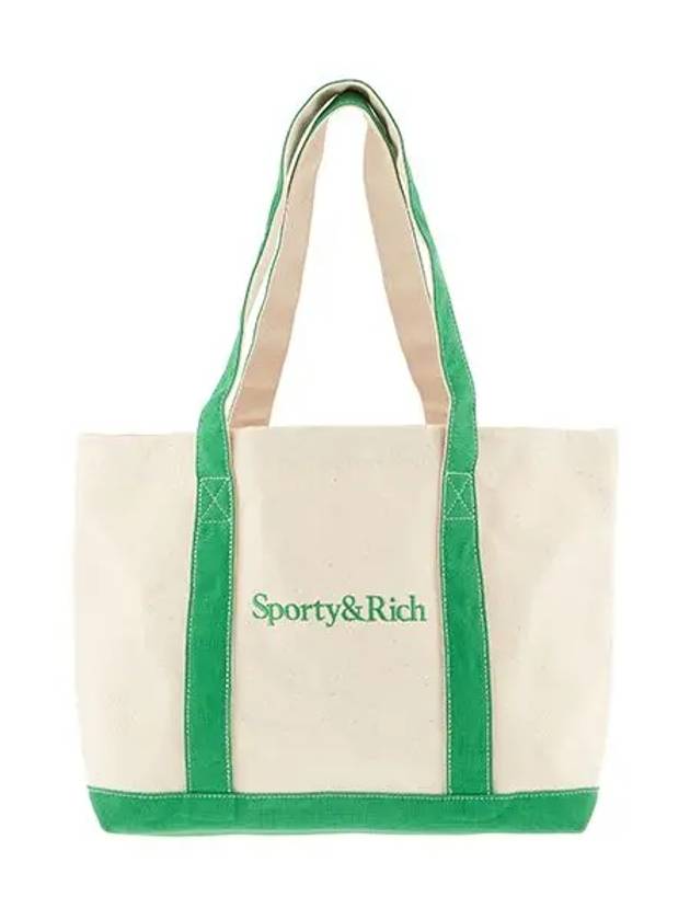 Contrast Logo Tote Bag Beige - SPORTY & RICH - BALAAN 2