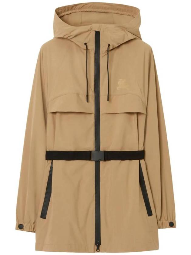 EKD Printed Belted Hooded Parka Beige - BURBERRY - BALAAN 1