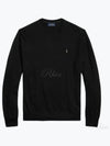 Logo Crew Neck Wool Knit Top Black - POLO RALPH LAUREN - BALAAN 2