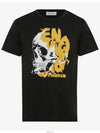 Skull Print Short Sleeve T-Shirt Black - ALEXANDER MCQUEEN - BALAAN 2