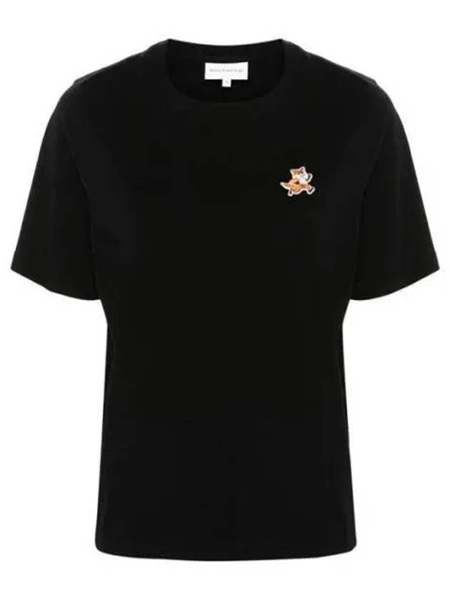 Speedy Fox Patch Comfort Short Sleeve T Shirt Black - MAISON KITSUNE - BALAAN 2