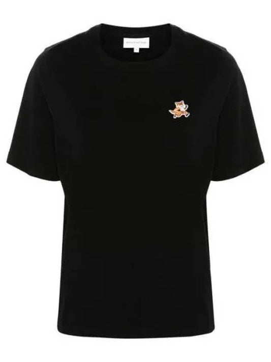 Speedy Fox Patch Comfort Short Sleeve T Shirt Black - MAISON KITSUNE - BALAAN 2