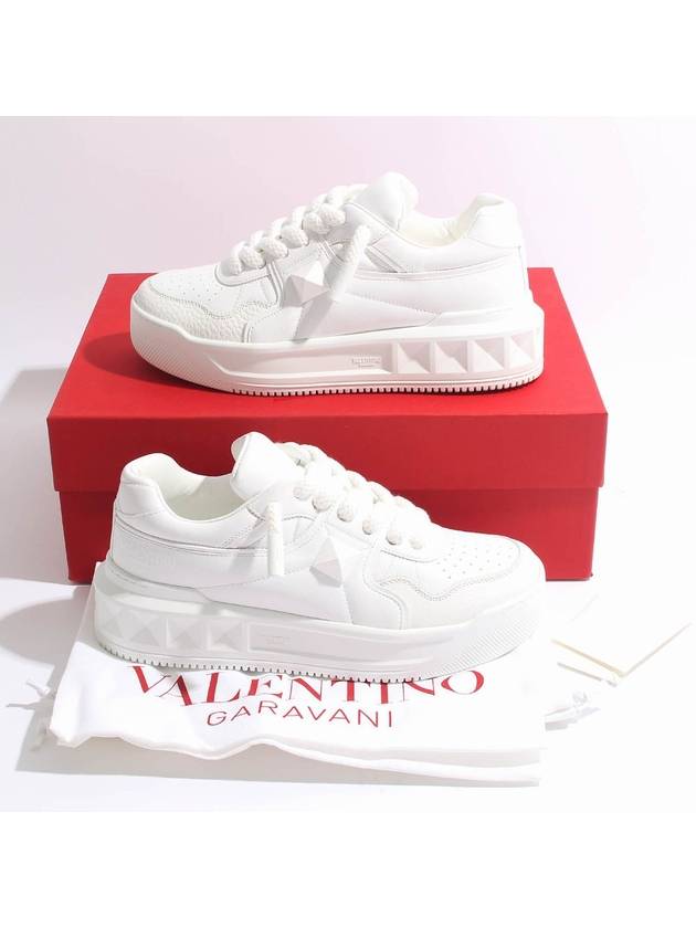 One Stud XL Low-Top Sneakers White - VALENTINO - BALAAN 7