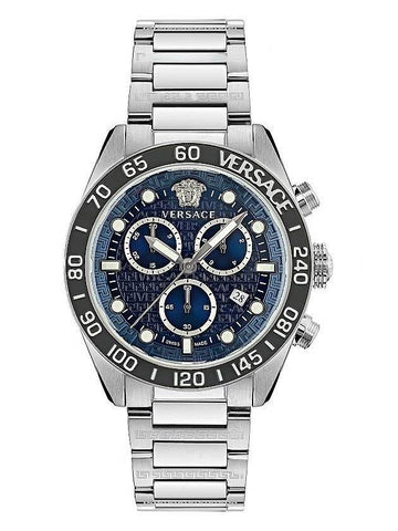 Greca Dome Chrono Quartz Watch Silver - VERSACE - BALAAN 1