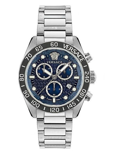 Greca Dome Chrono Quartz Watch Silver - VERSACE - BALAAN 1