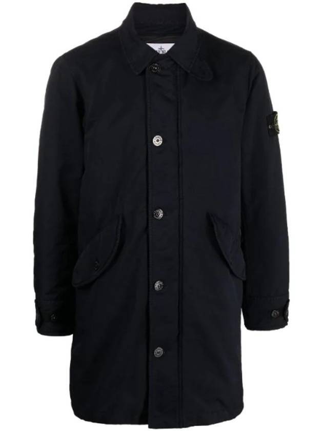 Men's Waffen David Primaloft Pure Insulation Long Jacket Navy - STONE ISLAND - BALAAN 1