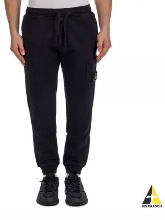 Cotton Fleece Cargo Truck Pants Black - STONE ISLAND - BALAAN 2