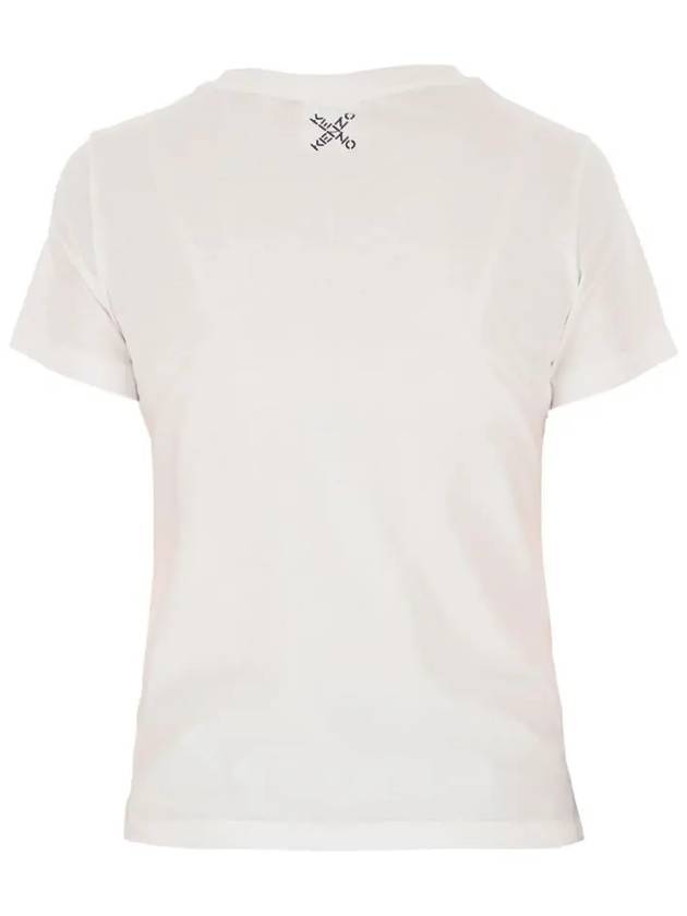 13th Anniversary Women s Cross Logo T Shirt 2TS850 4SJ 01 - KENZO - BALAAN 3