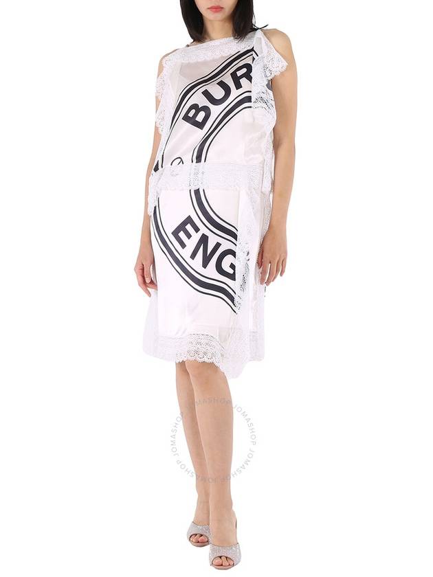 Horseferry Lace Sleeveless Midi Dress White - BURBERRY - BALAAN 2