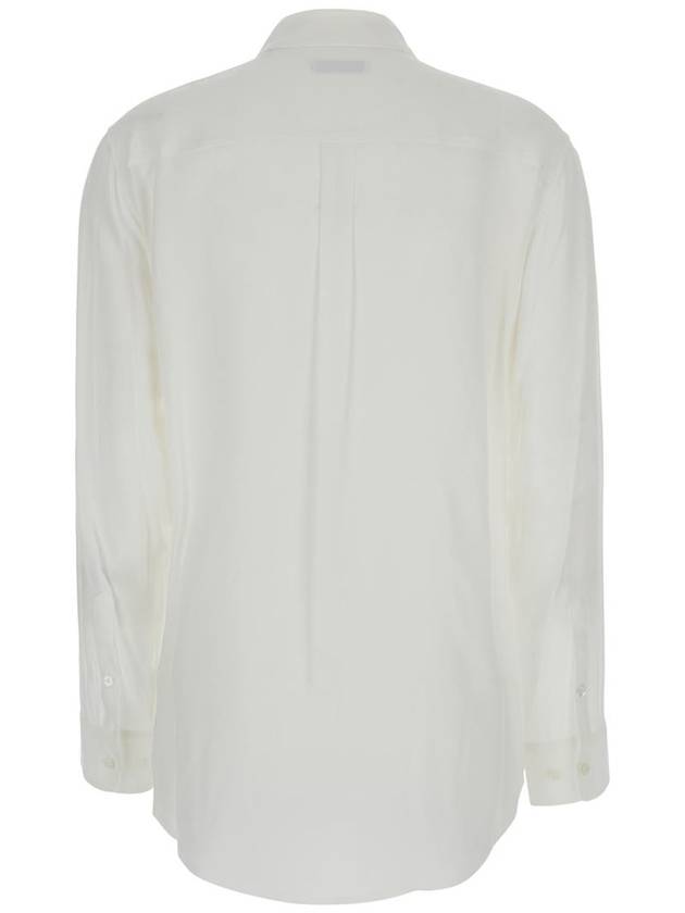 'Signature' White Shirt With Patch Pockets In Silk Woman - EQUIPMENT - BALAAN 2