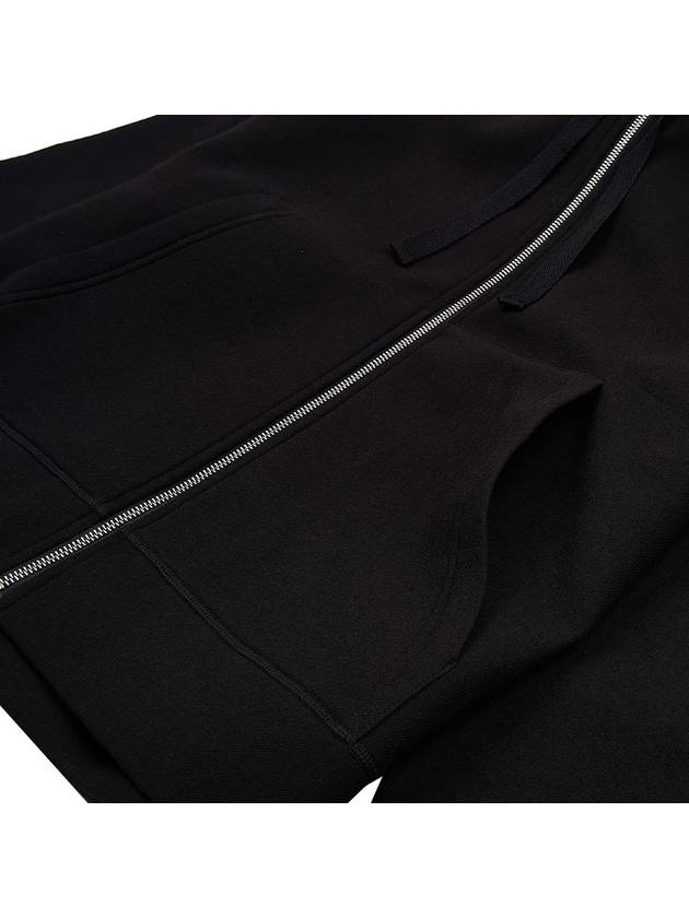 Wool Viscose Zip-Up Hoodie Black - AMI - BALAAN 10