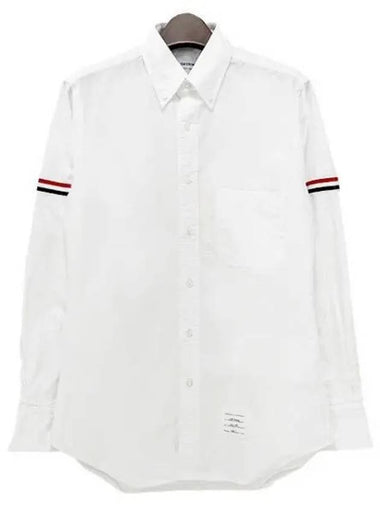 Three Stripes Grosgrain Classic Oxford Shirt 39504632 271386 1095607 - THOM BROWNE - BALAAN 1