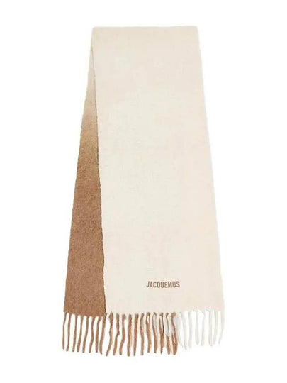 L'echarpe Moisson Embroidered Logo Alpaca Wool Muffler Beige - JACQUEMUS - BALAAN 2