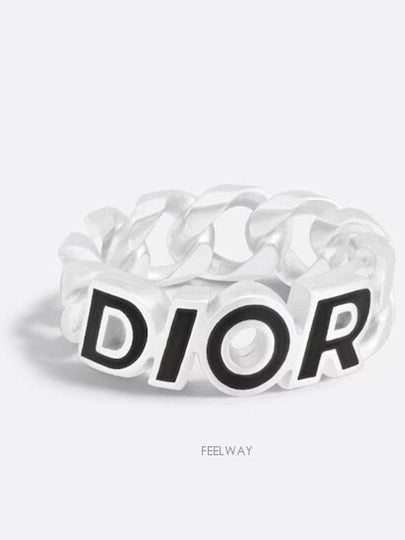 Italic Chain Link Ring Silver - DIOR - BALAAN 2