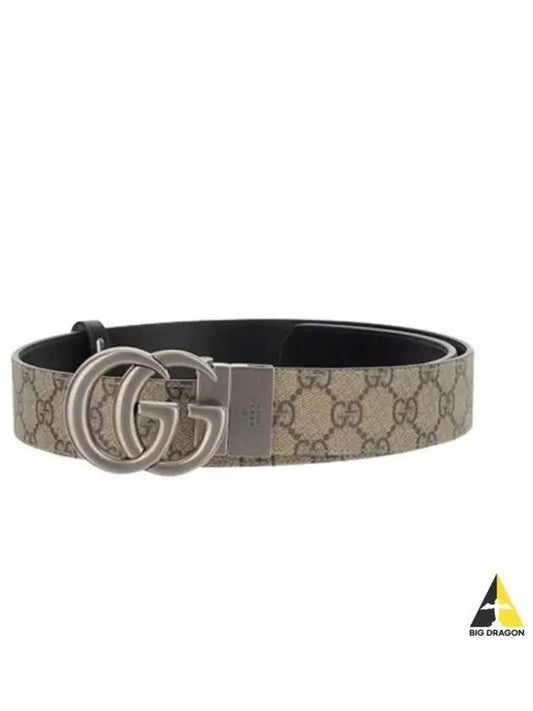 GG Marmont Reversible Leather Belt Beige - GUCCI - BALAAN 2