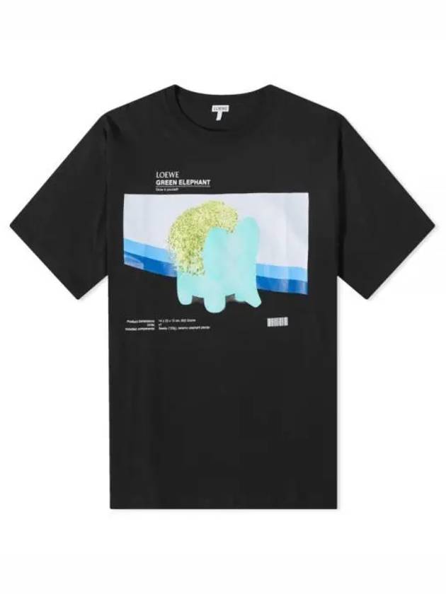 Chia Elephant Cotton Short Sleeve T-Shirt Black - LOEWE - BALAAN 2