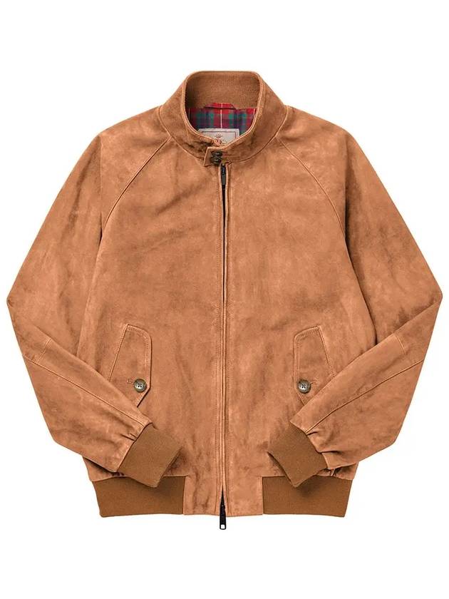 G9 Slim Fit Suede Jacket Light Brown - BARACUTA - BALAAN 2