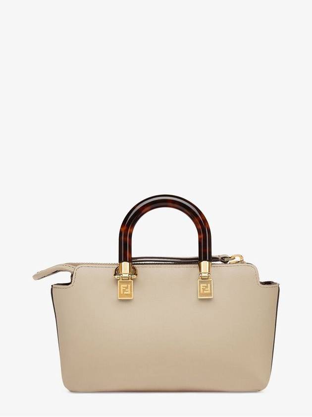 By The Way Small Leather Tote Bag Dark Beige - FENDI - BALAAN 4