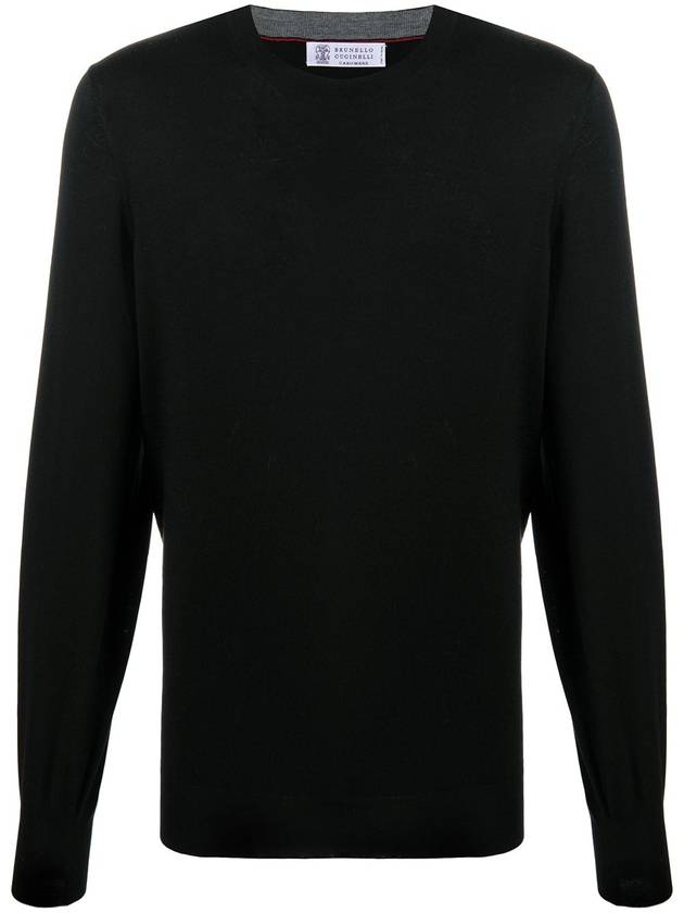 Wool Cashmere Knit Top Black - BRUNELLO CUCINELLI - BALAAN 2