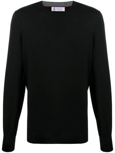 Wool Cashmere Knit Top Black - BRUNELLO CUCINELLI - BALAAN 2