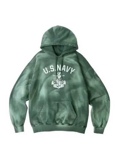 USN Vintage Dying Hoodie Dusty Green - KND - BALAAN 1