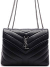 Matelasse Lulu Quilted Small Shoulder Bag Black - SAINT LAURENT - BALAAN 2