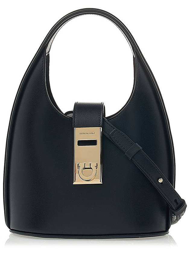 Women's Gancini Soft Mini Tote Bag 21 3978 NERO CALF 0764454 - SALVATORE FERRAGAMO - BALAAN 1