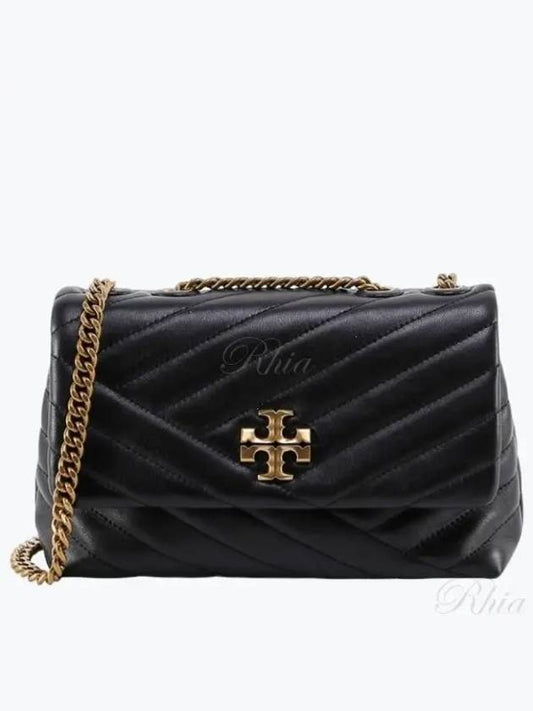 Kira Chevron Convertible Strap Small Shoulder Bag Black - TORY BURCH - BALAAN 2